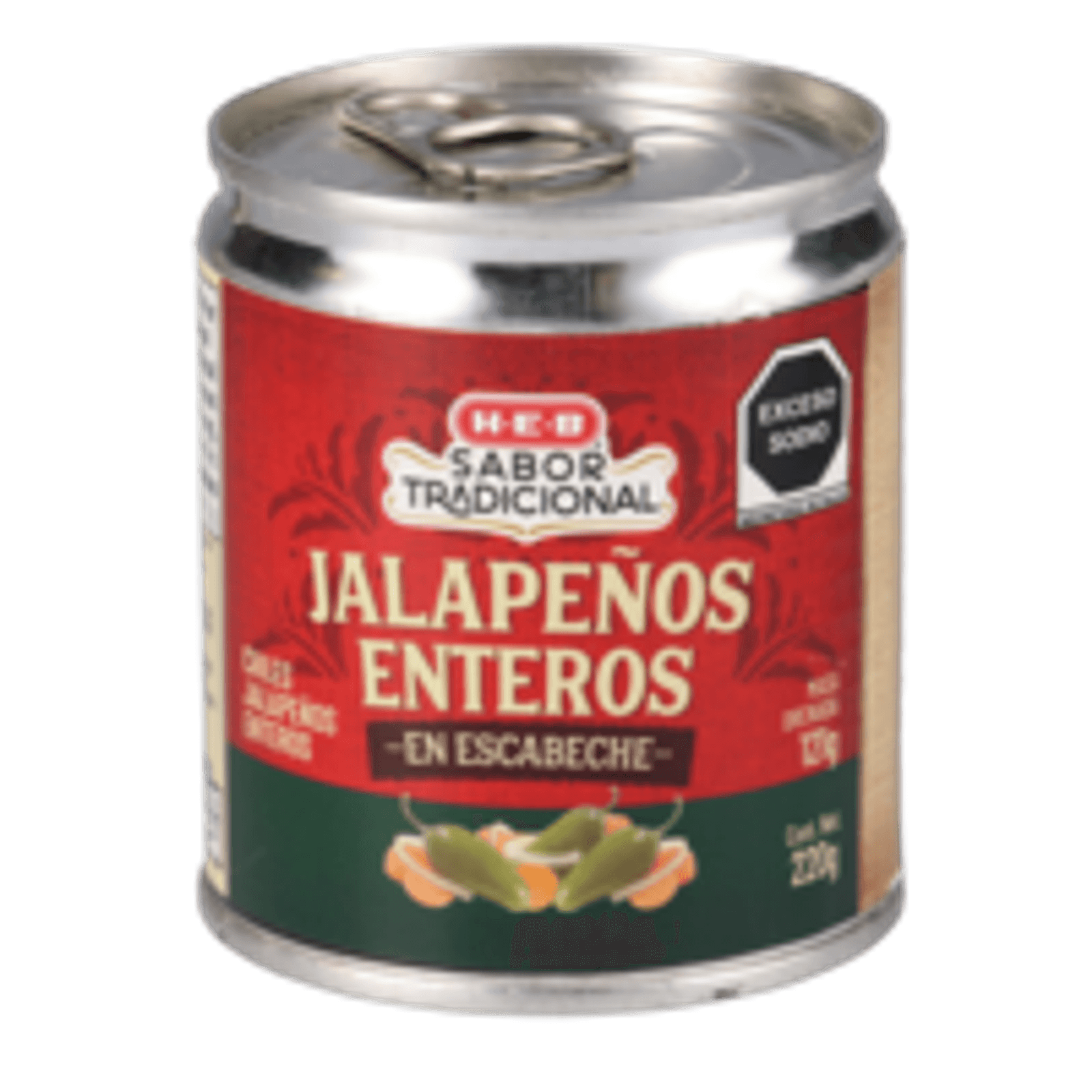 HEB Sabor Tradicional Whole Jalapeño Peppers in Pickle 7.8 oz Main image