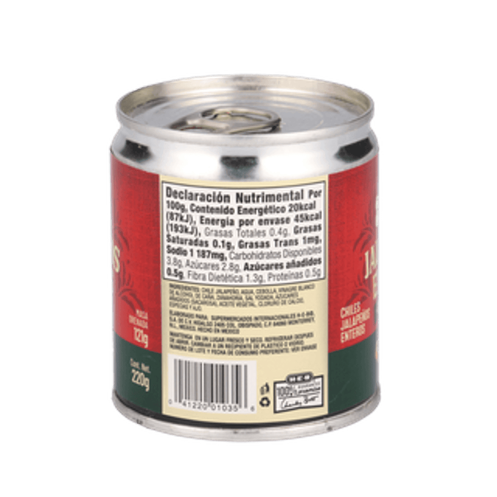 HEB Sabor Tradicional Whole Jalapeño Peppers in Pickle 7.8 oz