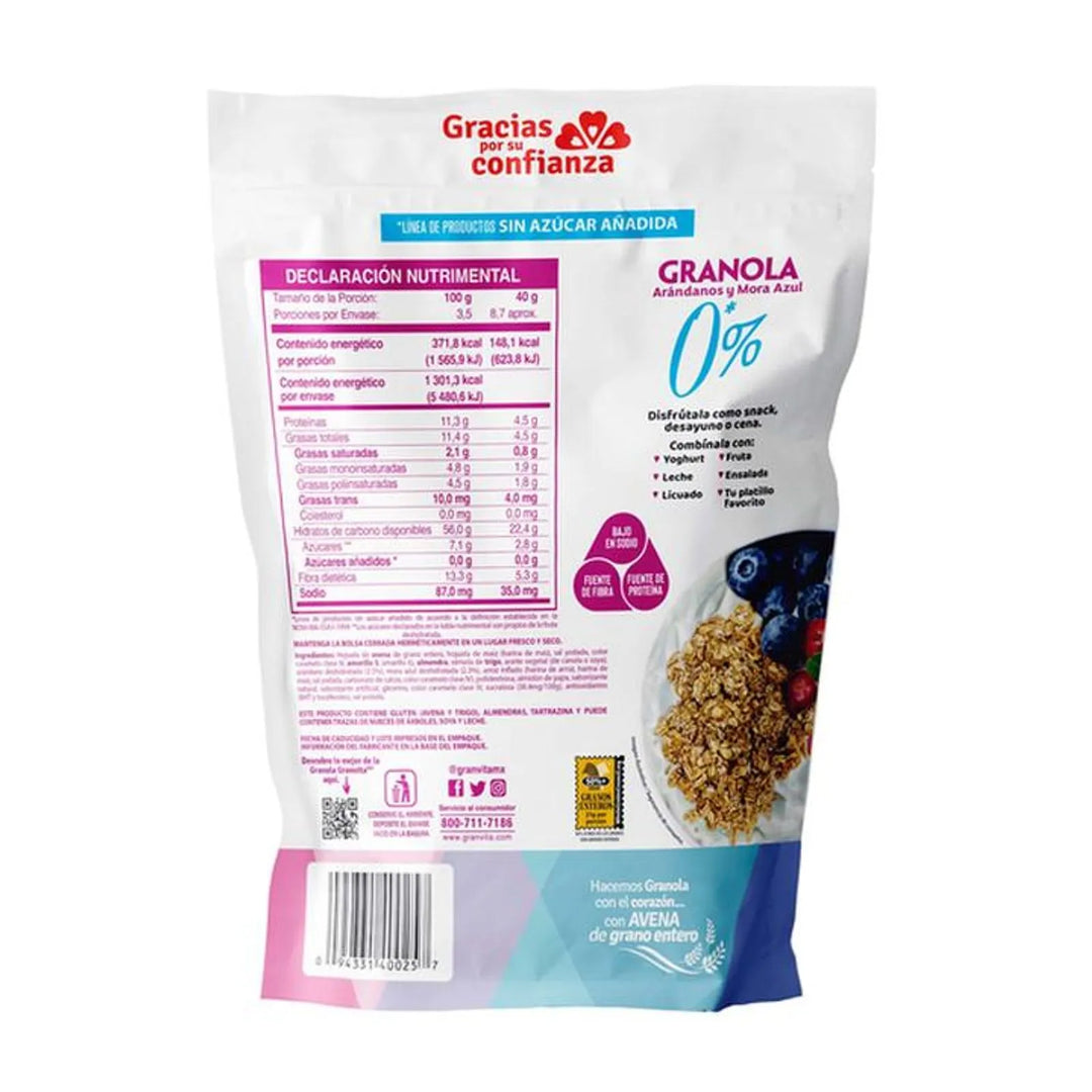 Granvita Blueberries and Cranberries Granola Sugar-Free
