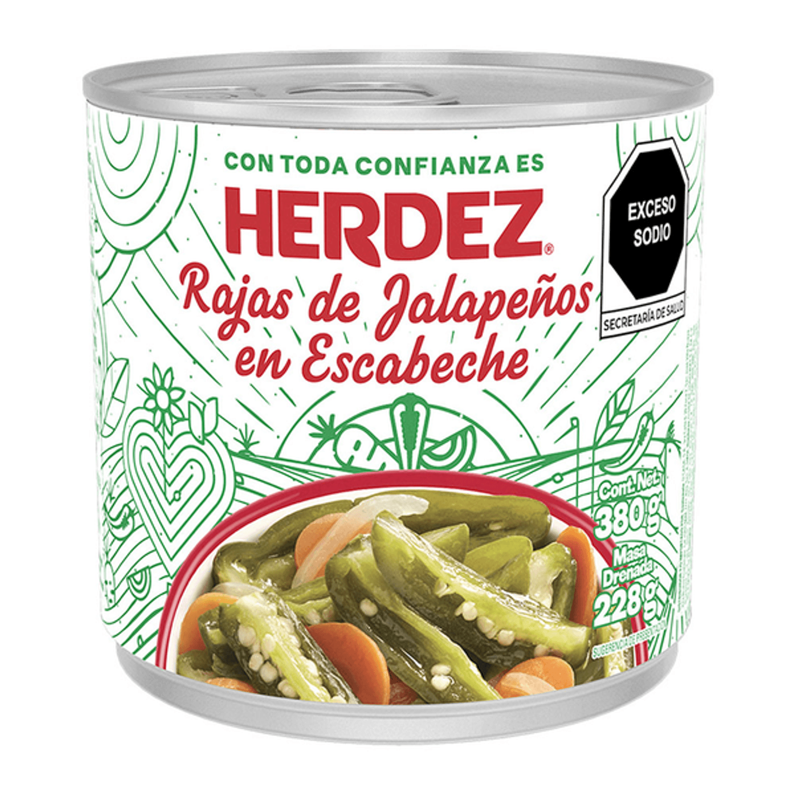 Herdez Sliced Jalapeño Peppers in Pickled Sauce - 13 oz Main image