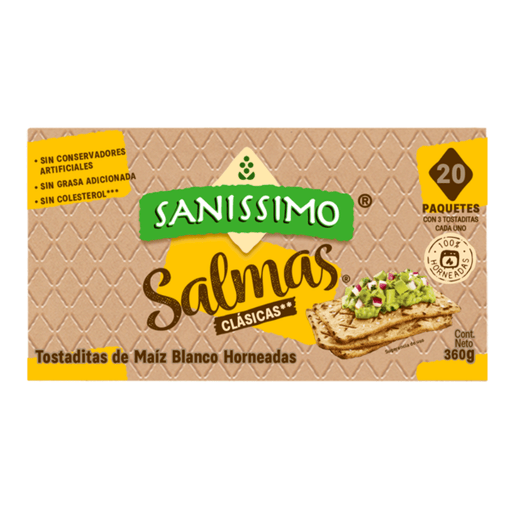 Sanissimo Natural Salmas (Oven‑Baked Corn Crackers) – 13 oz