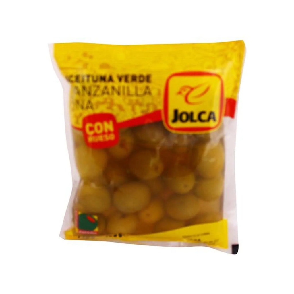 Jolca Manzanilla Olives with Pit in Pouch 7 oz