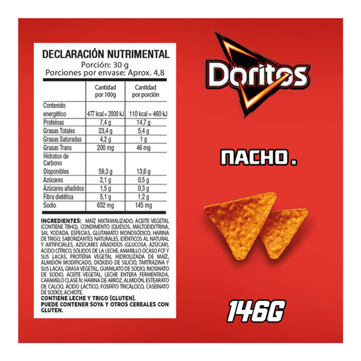 Sabritas Doritos Nacho Cheese Flavor - 5 oz