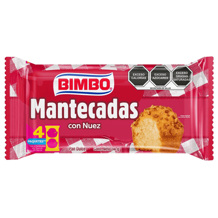 Bimbo Walnut Mantecadas 4 Pack 9 oz