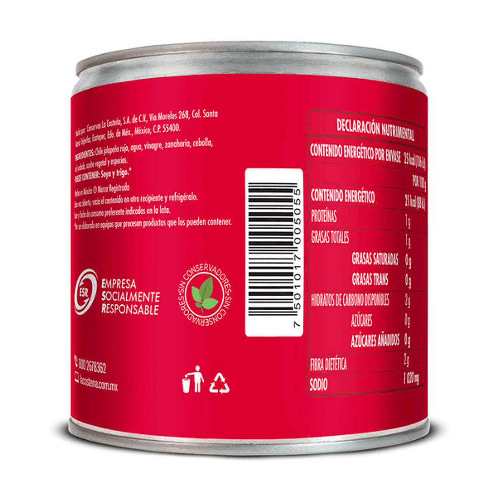 La Costeña Sliced Red Jalapeño Peppers - 8 oz