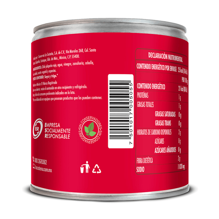 La Costeña Sliced Red Jalapeño Peppers - 8 oz