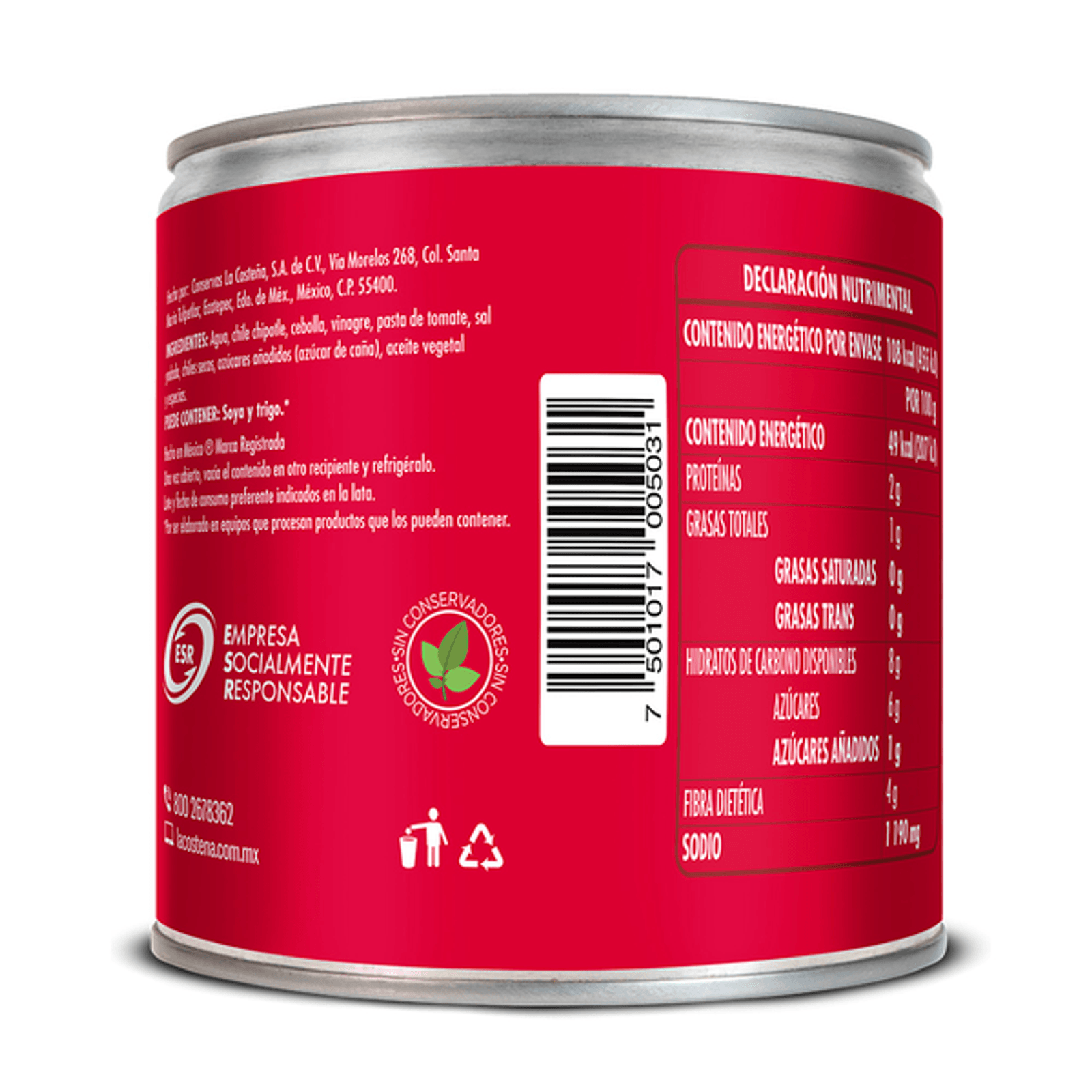 La Costeña Chipotle Peppers in Adobo Sauce - 8 oz Secondary image