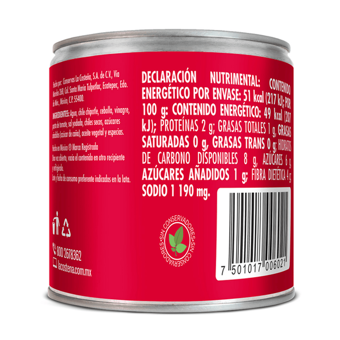 La Costeña Chipotle Peppers in Adobo Sauce - 4 oz
