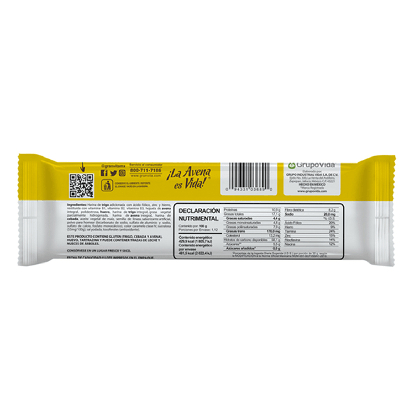 Granvita Whole Oat Flake Cookies Vanilla Flavor - 4 oz Secondary image