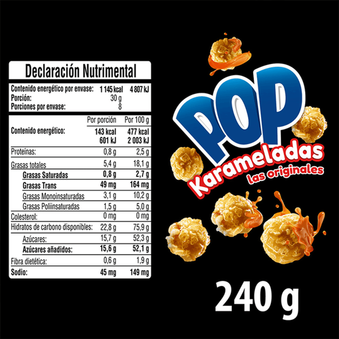 Barcel Pop Karameladas Caramel Popcorn 9 oz