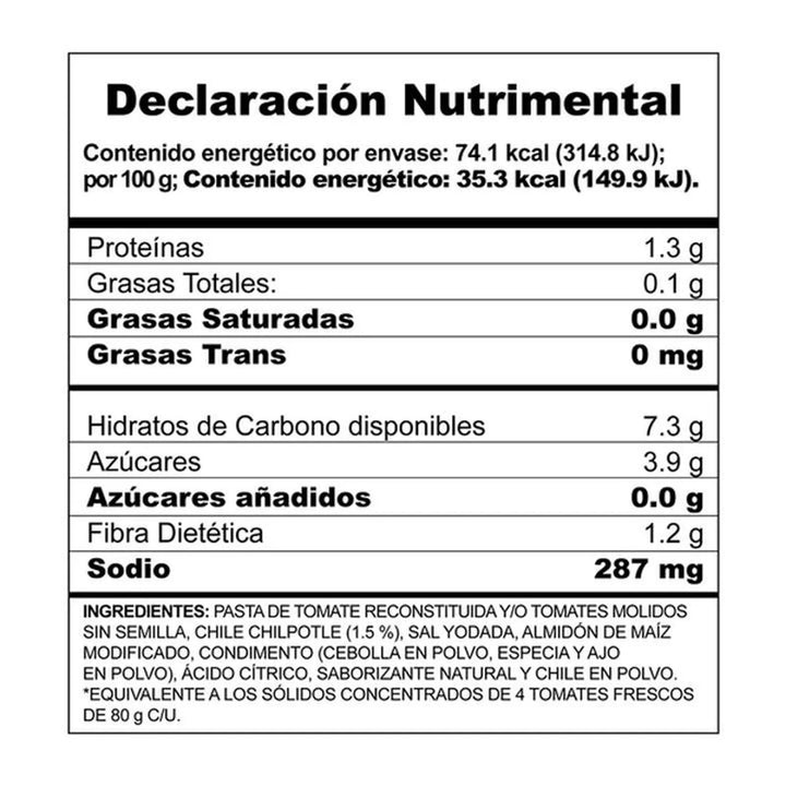 Del Fuerte Ground Tomatoes with Chipotle Chile 7 oz