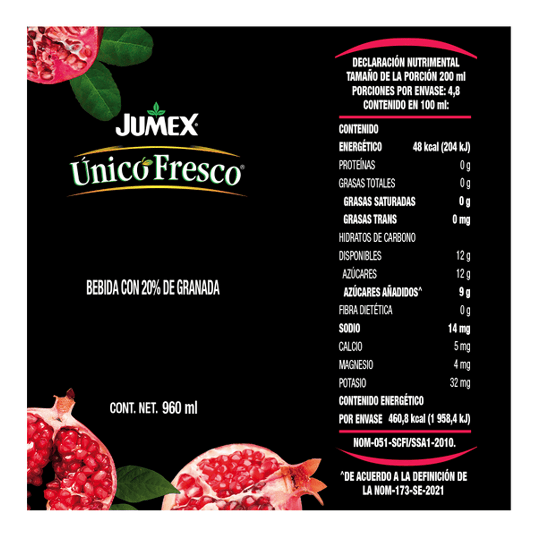 Jumex Unique Fresh Pomegranate Juice 34 oz