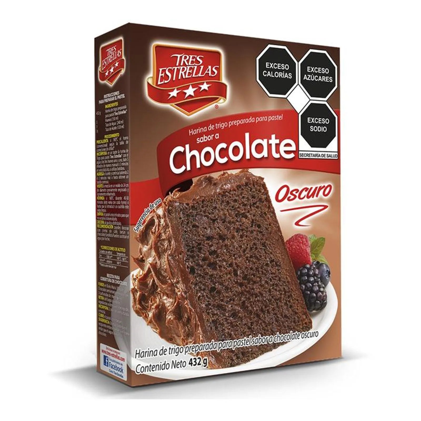 Tres Estrellas Dark Chocolate Cake Flour Mix 18 oz Main image