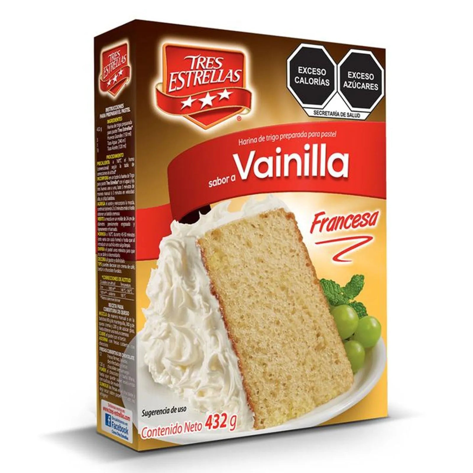 Tres Estrellas French Vanilla Cake Flour Mix 18 oz Main image