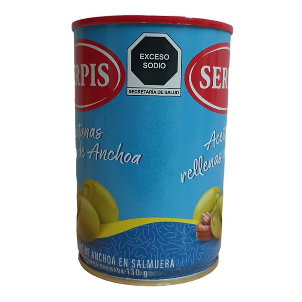 Serpis Anchovy Stuffed Olives Low Sodium 12 oz