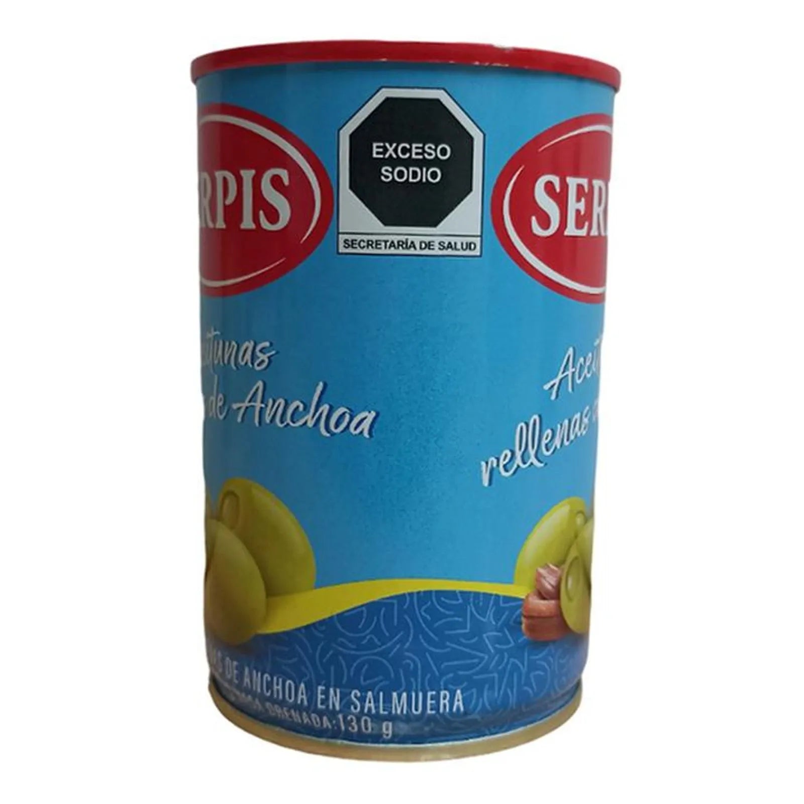 Serpis Anchovy Stuffed Olives Low Sodium 12 oz