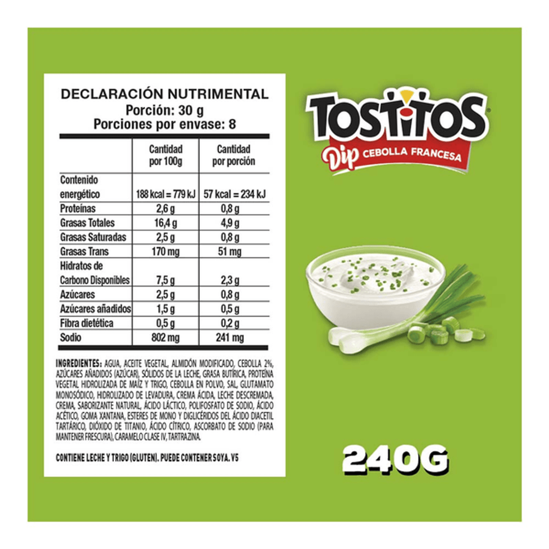 Sabritas Tostitos French Onion Dip 8 oz