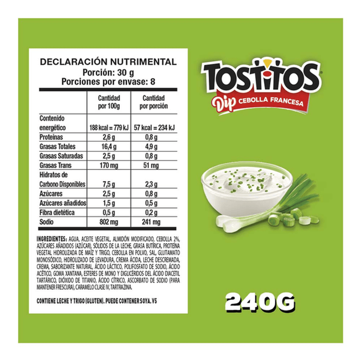 Sabritas Tostitos French Onion Dip 8 oz