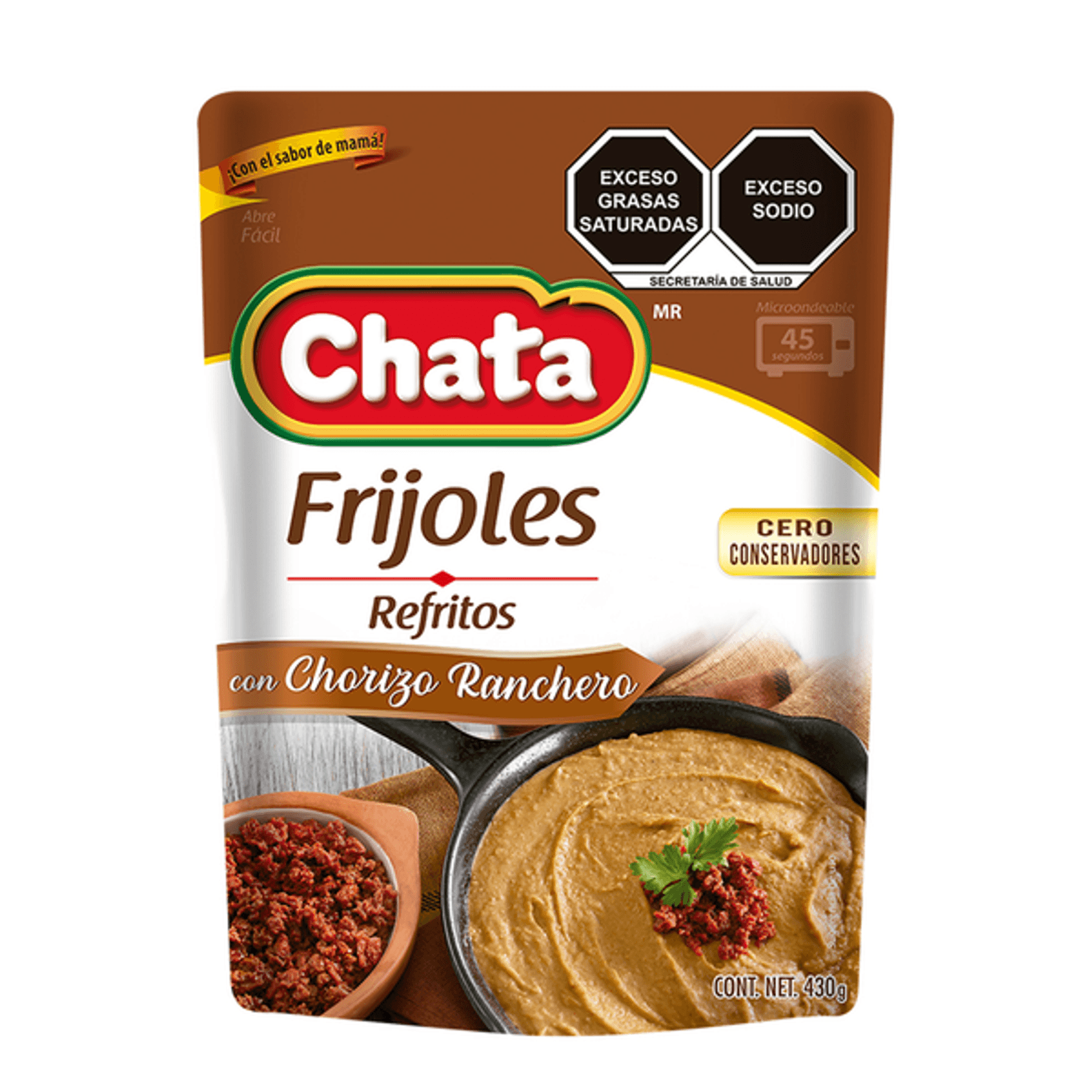 Chata Refried Beans with Ranchero Chorizo - 14 oz Main image