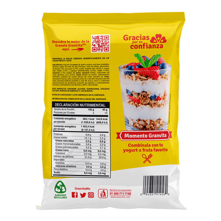 Granvita Granola with Fruits 14 oz