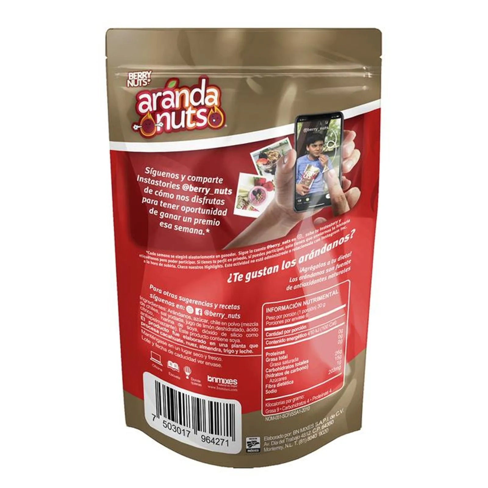 Berry Nuts Arandanuts Spicy Cranberries 6 oz Secondary image