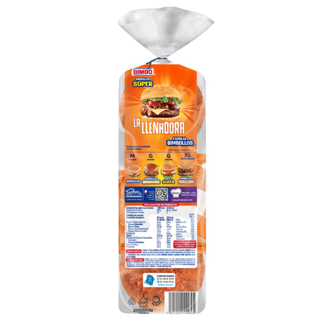 Bimbo Super Burger Buns 6 Pack