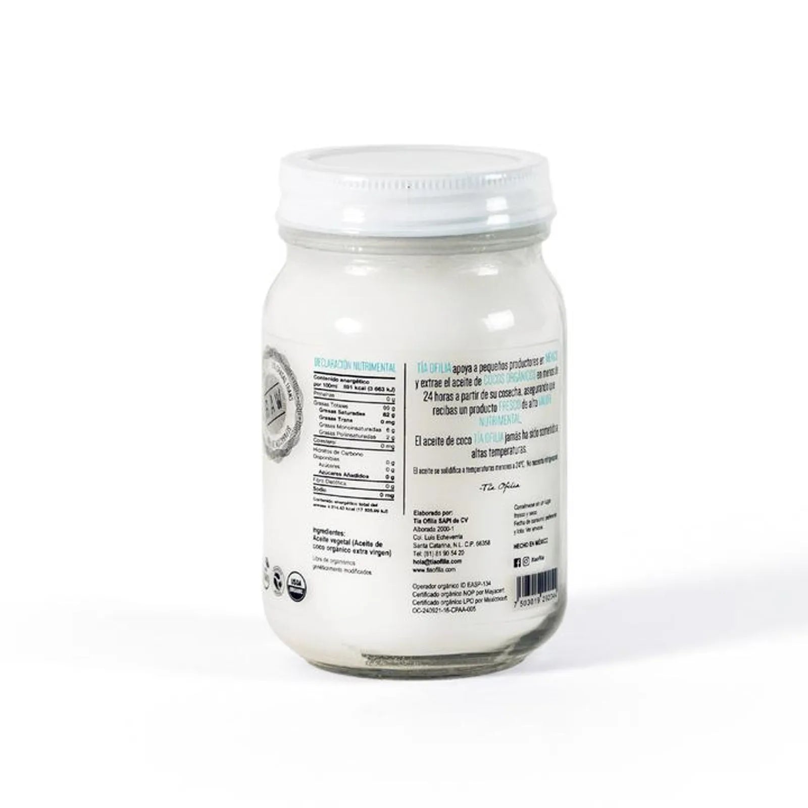 Tia Ofilia Organic Extra Virgin Coconut Oil 16 oz Secondary image