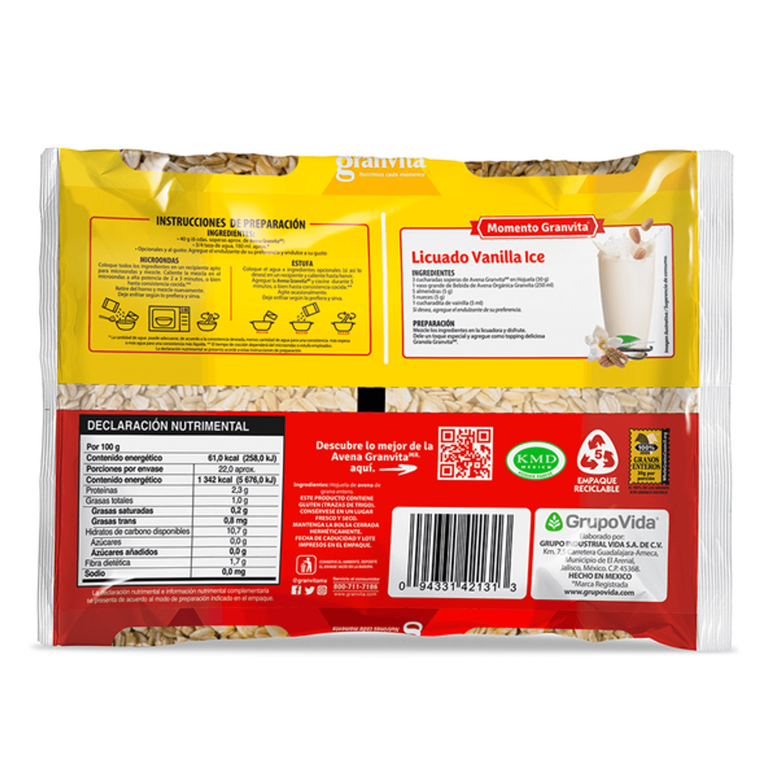 Granvita Whole Oats 14 oz Secondary image