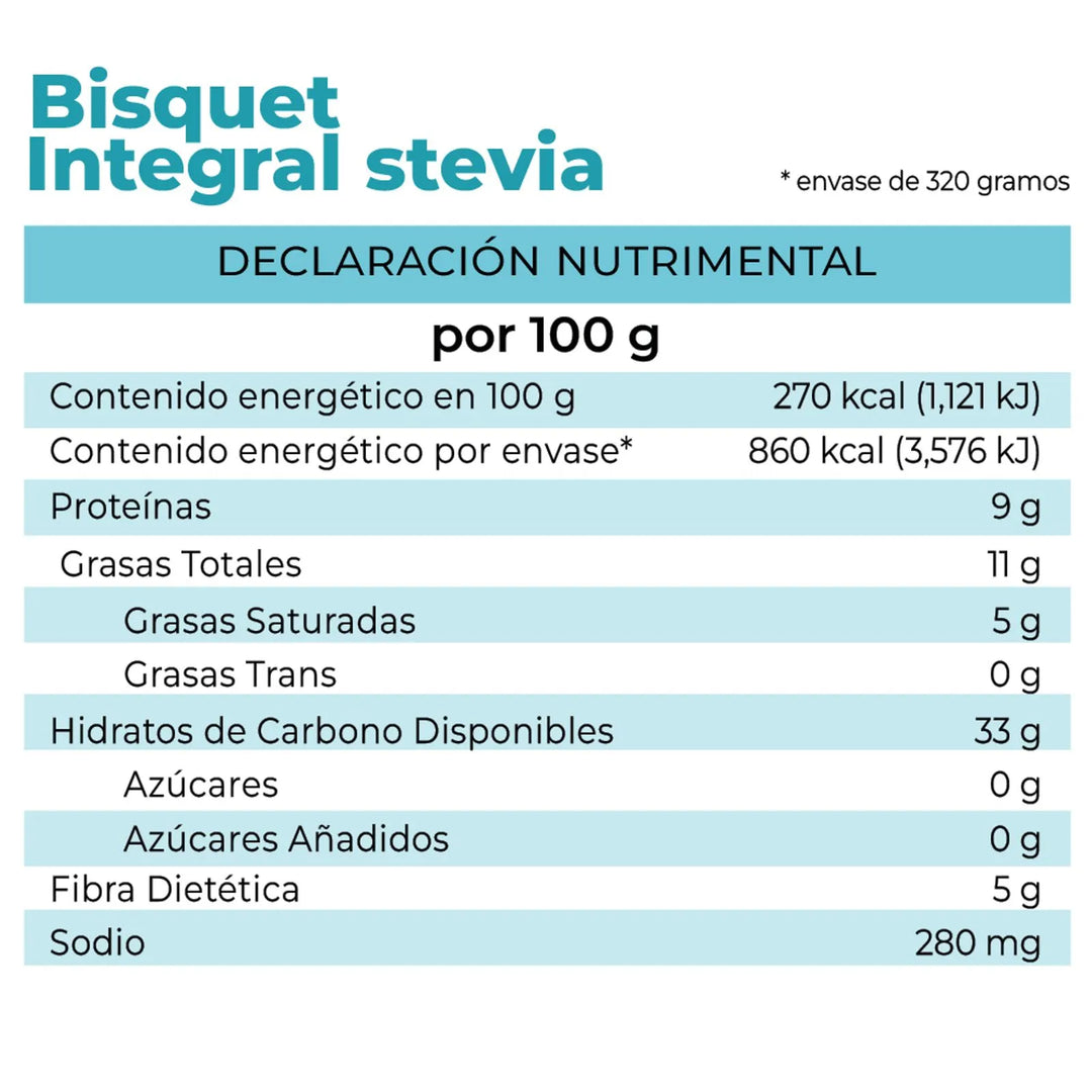 La Fuente Whole Wheat Biscuit with Stevia 11 oz