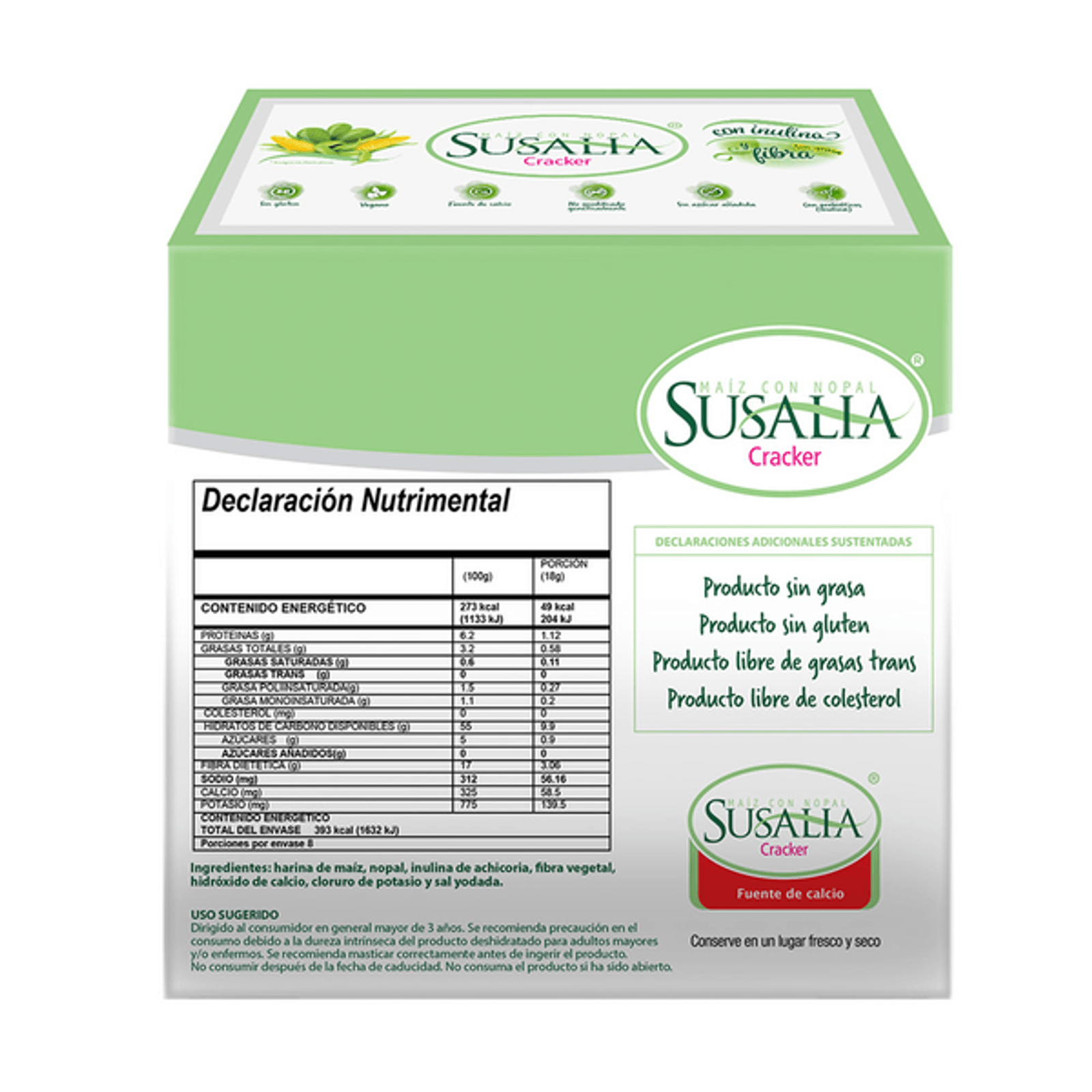 Susalia Baked Corn Crackers with Nopal – 5 oz Secondary image