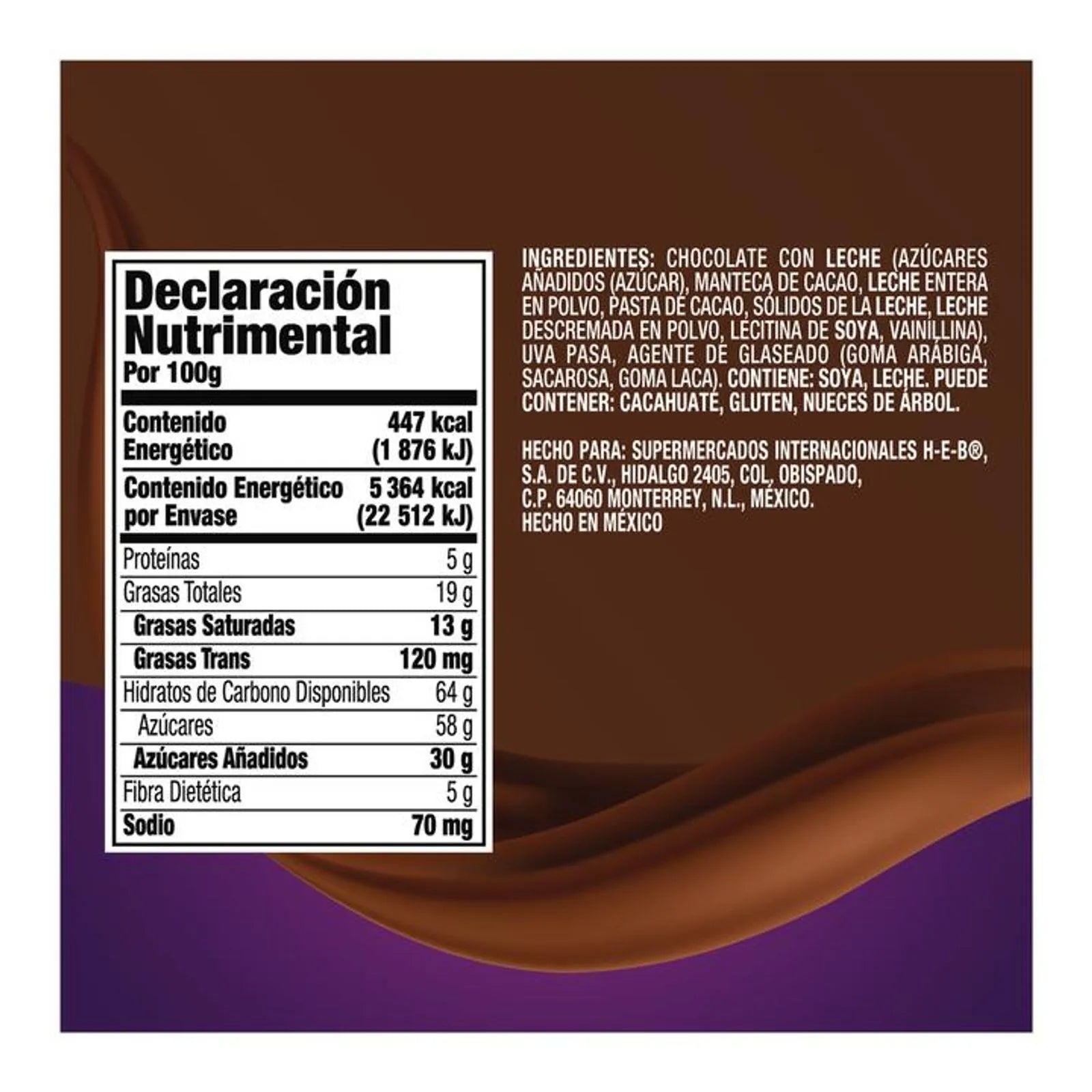 HEB Chocolate Covered Raisins 2.6 lb