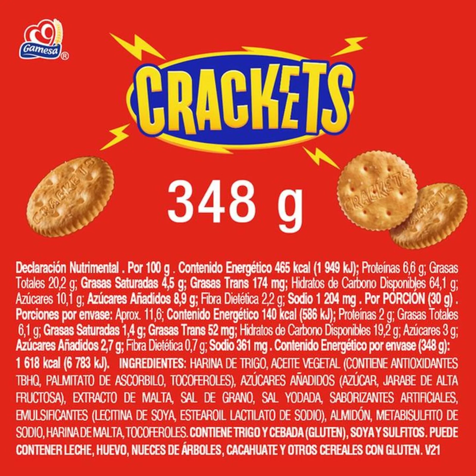 Gamesa Crackets Butter Flavor Cookies - 12 oz