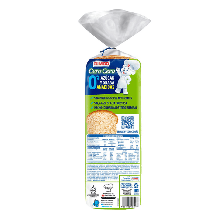 Bimbo Zero Sugar Bread 20 oz