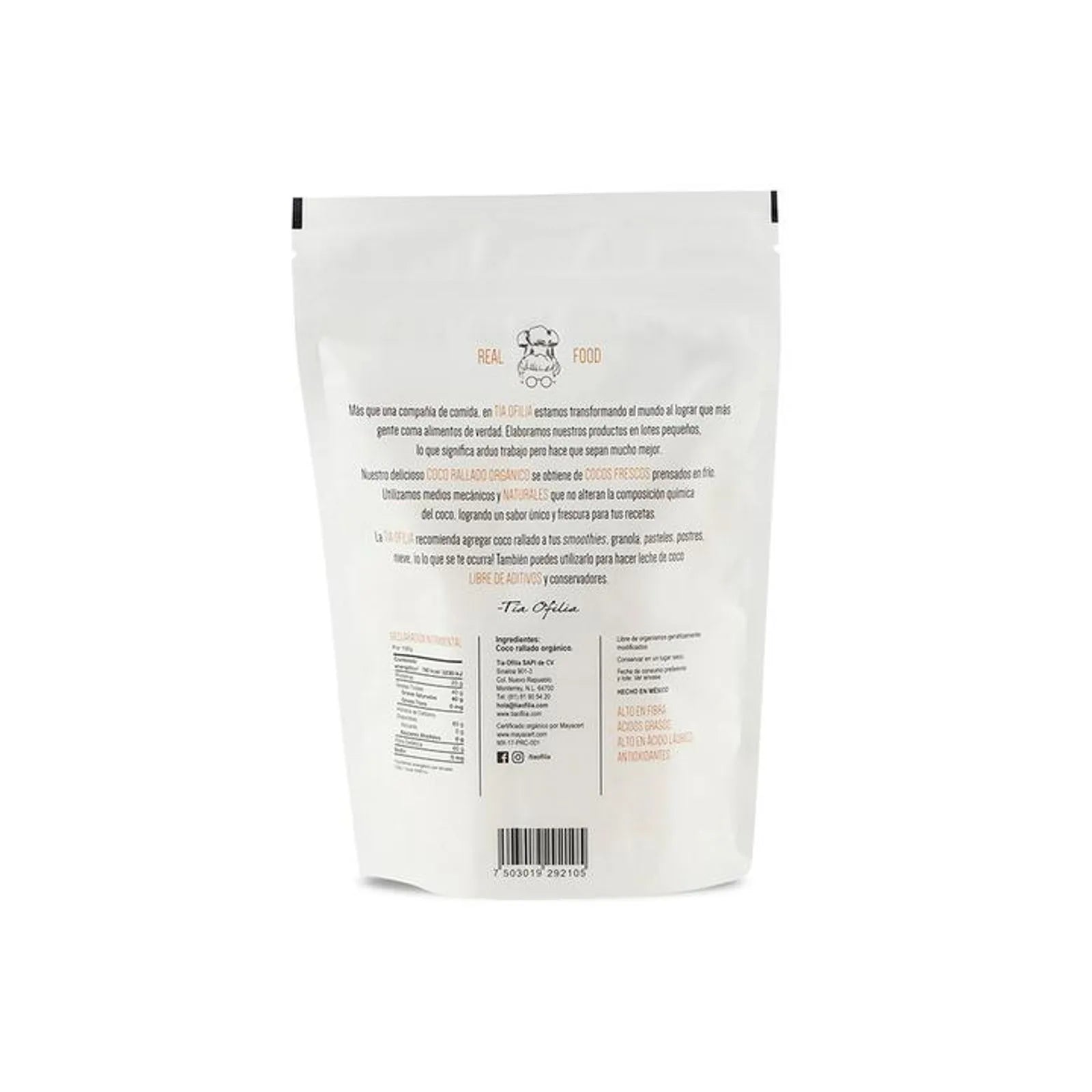 Tia Ofilia Organic Grated Coconut Natural 1 pc Secondary image