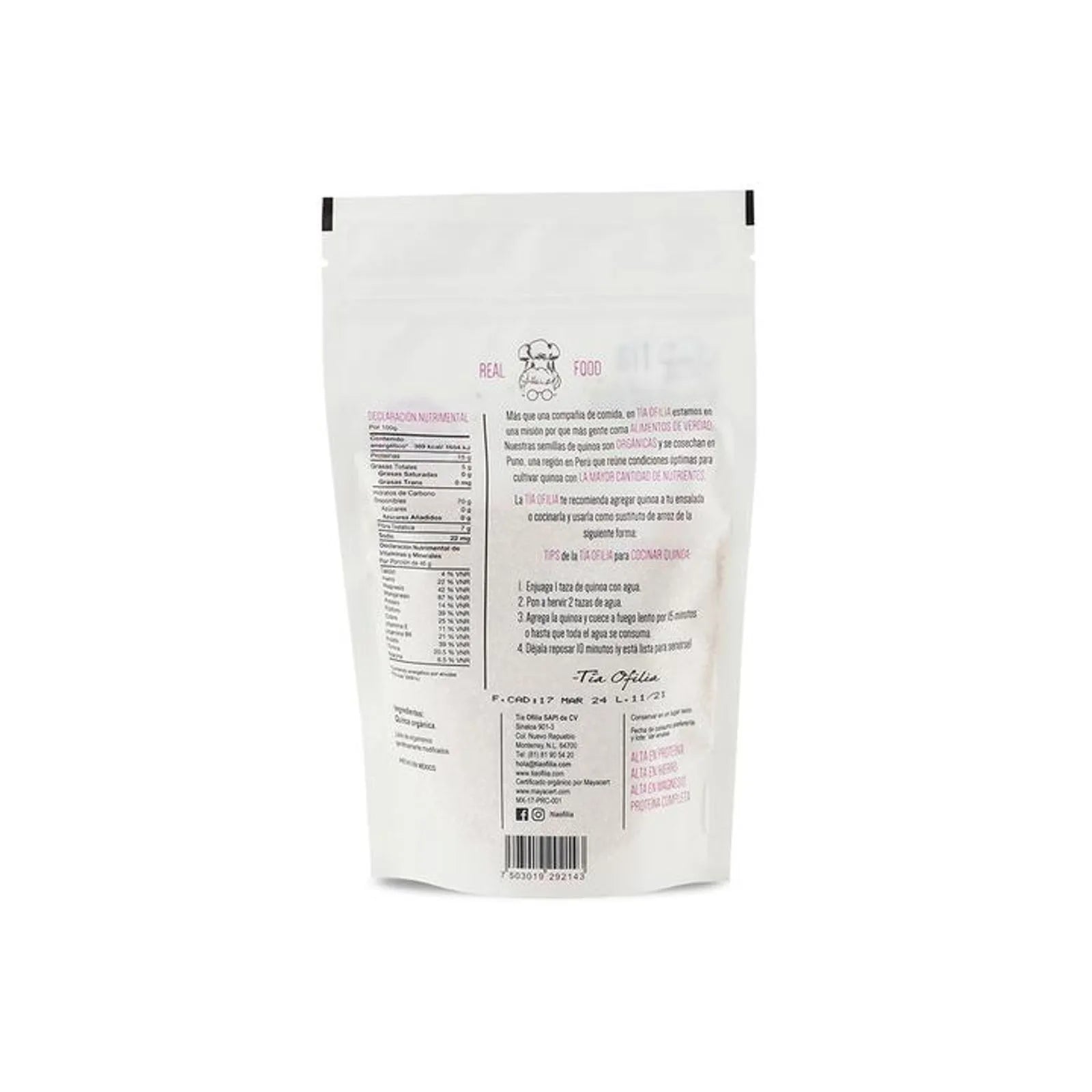 Tia Ofilia Organic Quinoa 1 Piece Secondary image