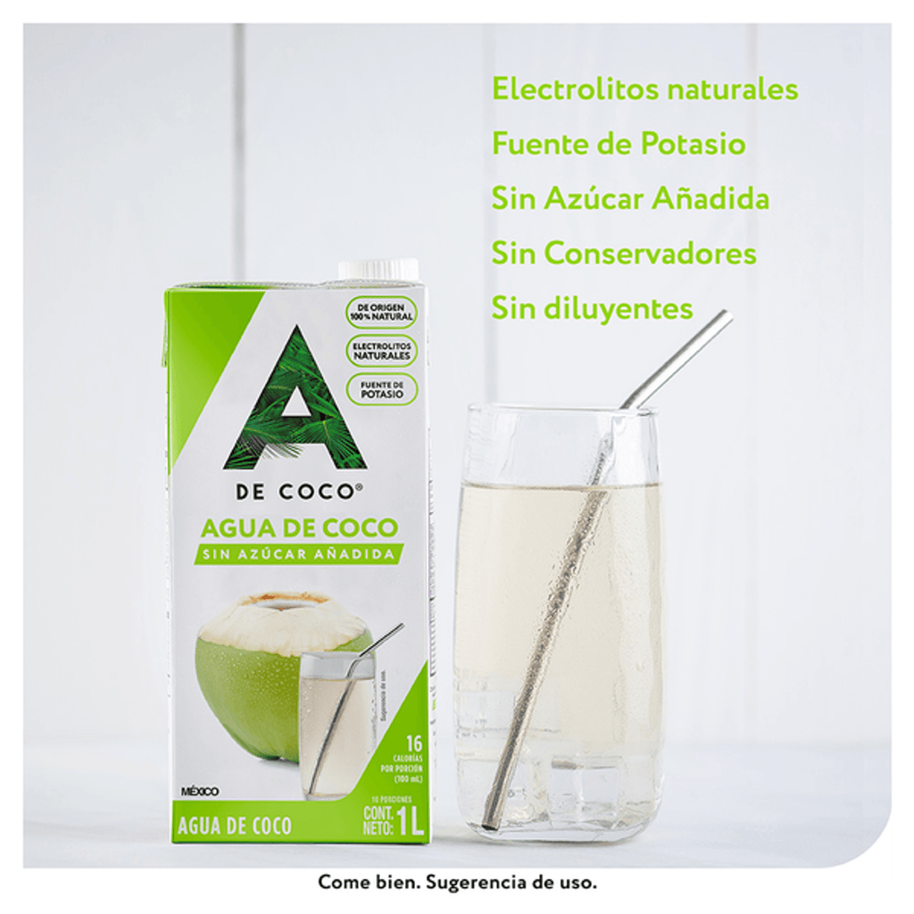 A De Coco 100% Natural Coconut Water 34 oz