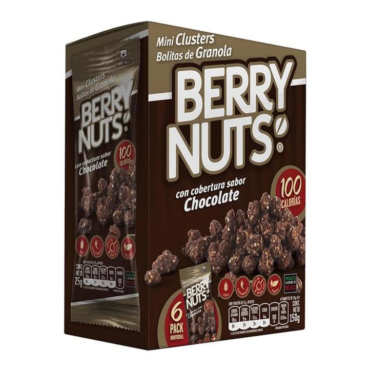 Berry Nuts Chocolate Flavor Granola Balls 6 Pack 5 oz