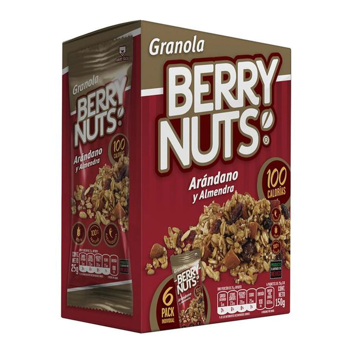 Berry Nuts Cranberry and Almond Granola Balls 6 Pack 5 oz
