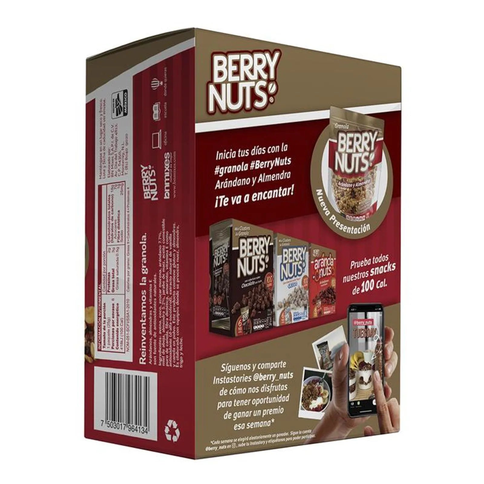 Berry Nuts Cranberry and Almond Granola Balls 6 Pack 5 oz Secondary image