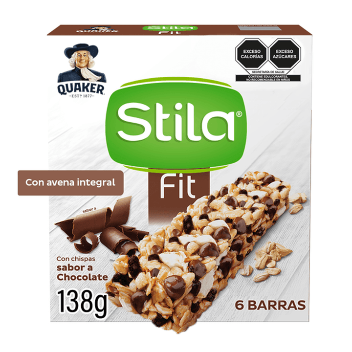 Quaker Stila Fit Oat Bars Chocolate Flavor 5 oz