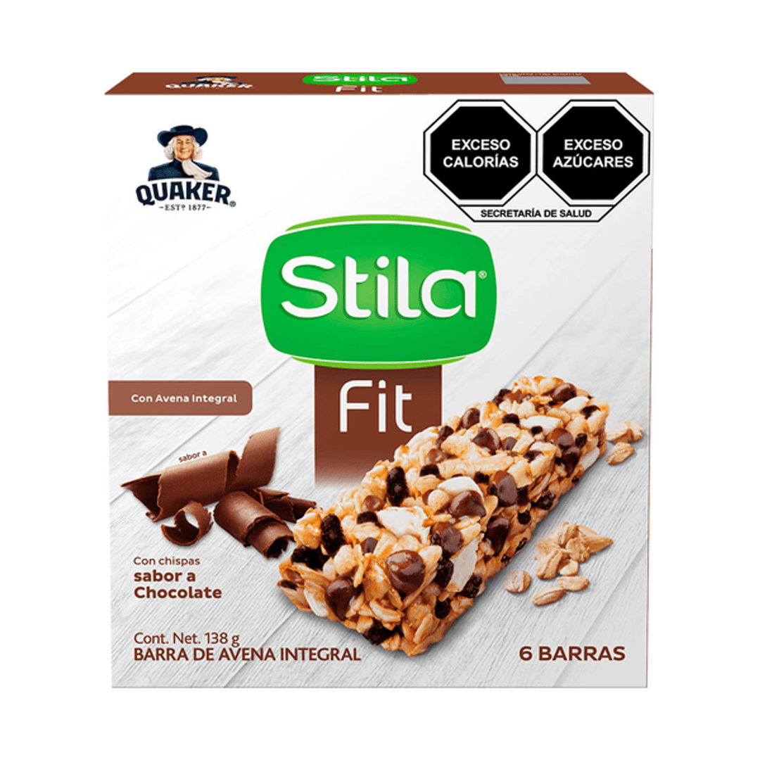 Quaker Stila Fit Oat Bars Chocolate Flavor 5 oz