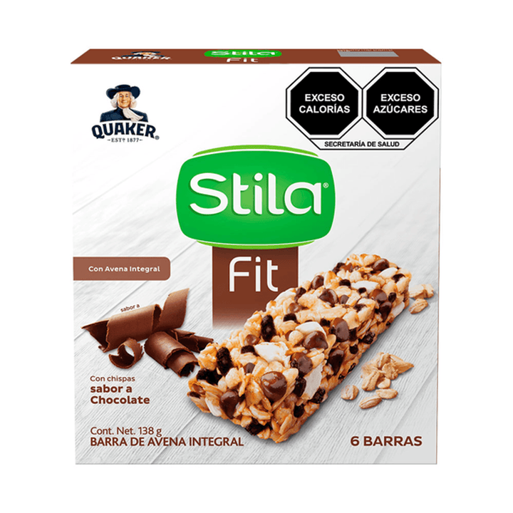 Quaker Stila Fit Oat Bars Chocolate Flavor 5 oz