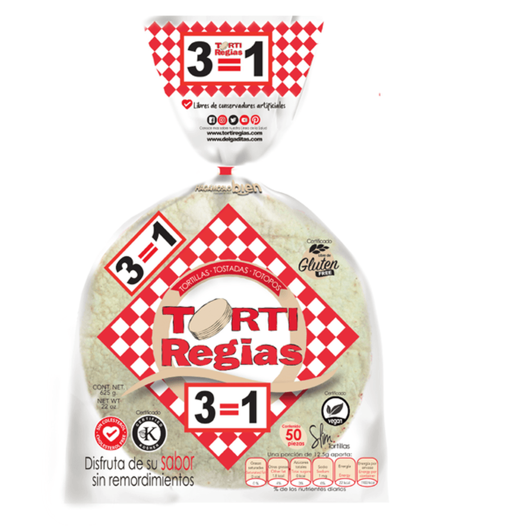 Delgaditas TortiRegias White Tortillas 50 Pack