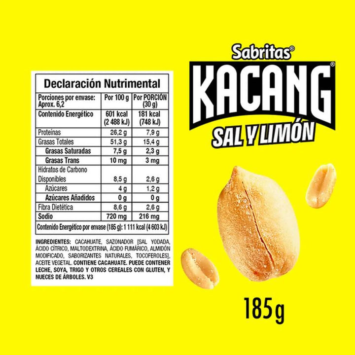 Sabritas Kacang Fried Salt and Lemon Peanuts 7 oz
