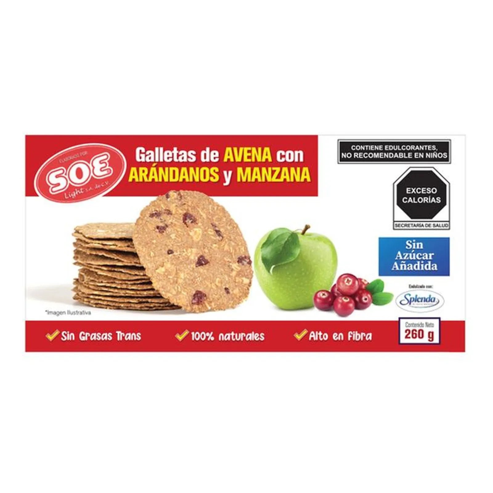 SOE LIGHT Oatmeal Cookies with Cranberries and Apple SPLENDA - 9 oz Main image
