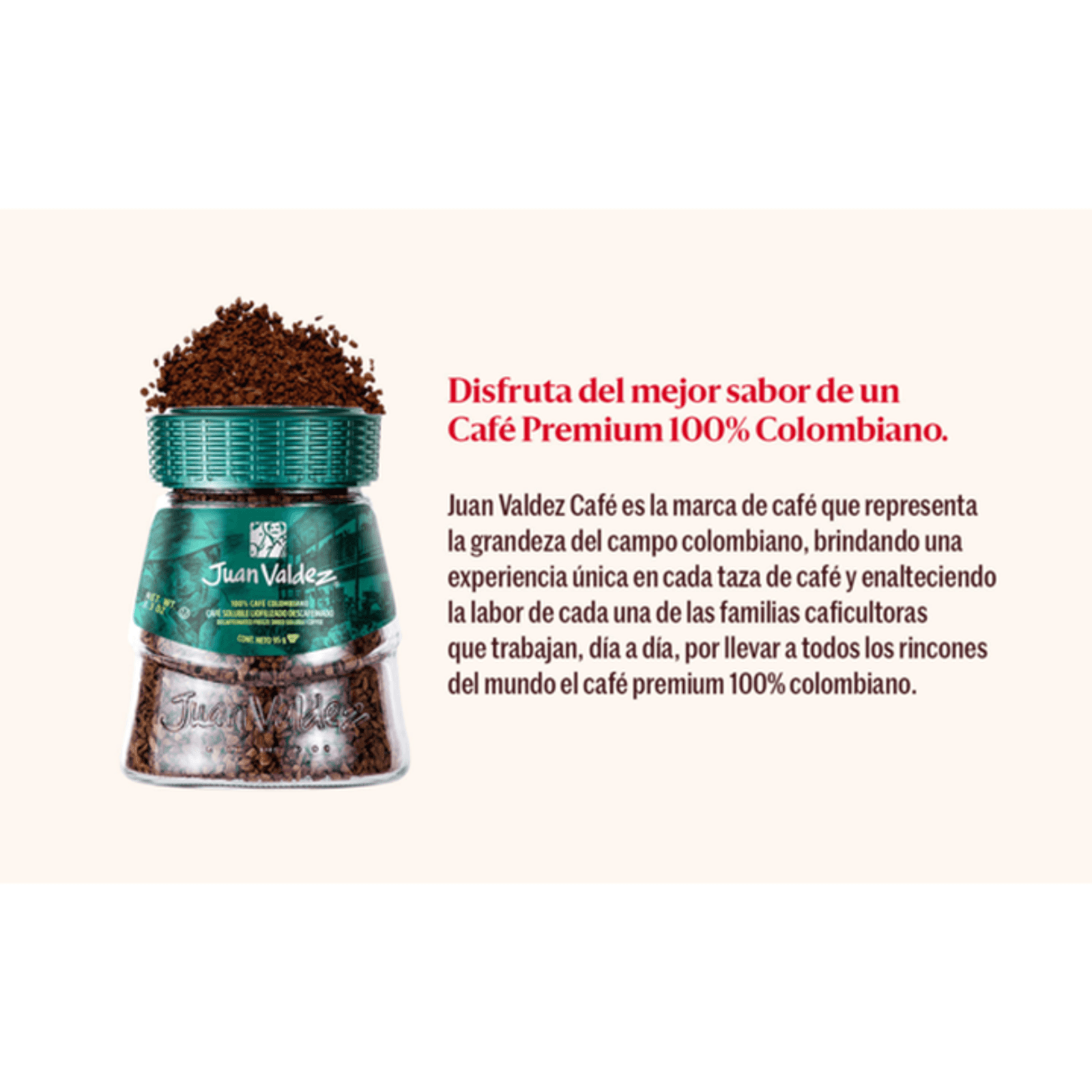 Juan Valdez Decaffeinated Freeze-Dried Coffee - 3 oz