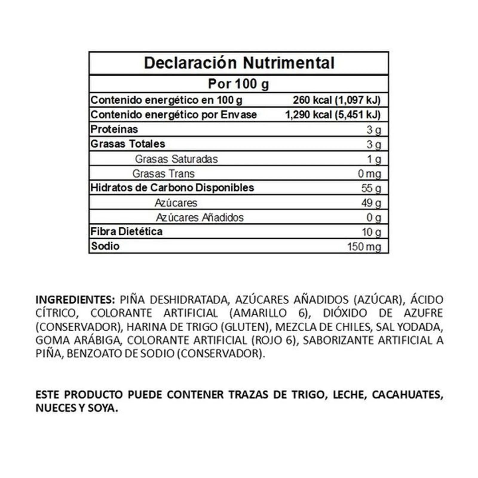 Charamusca Spicy Dried Pineapple 1.1 lb