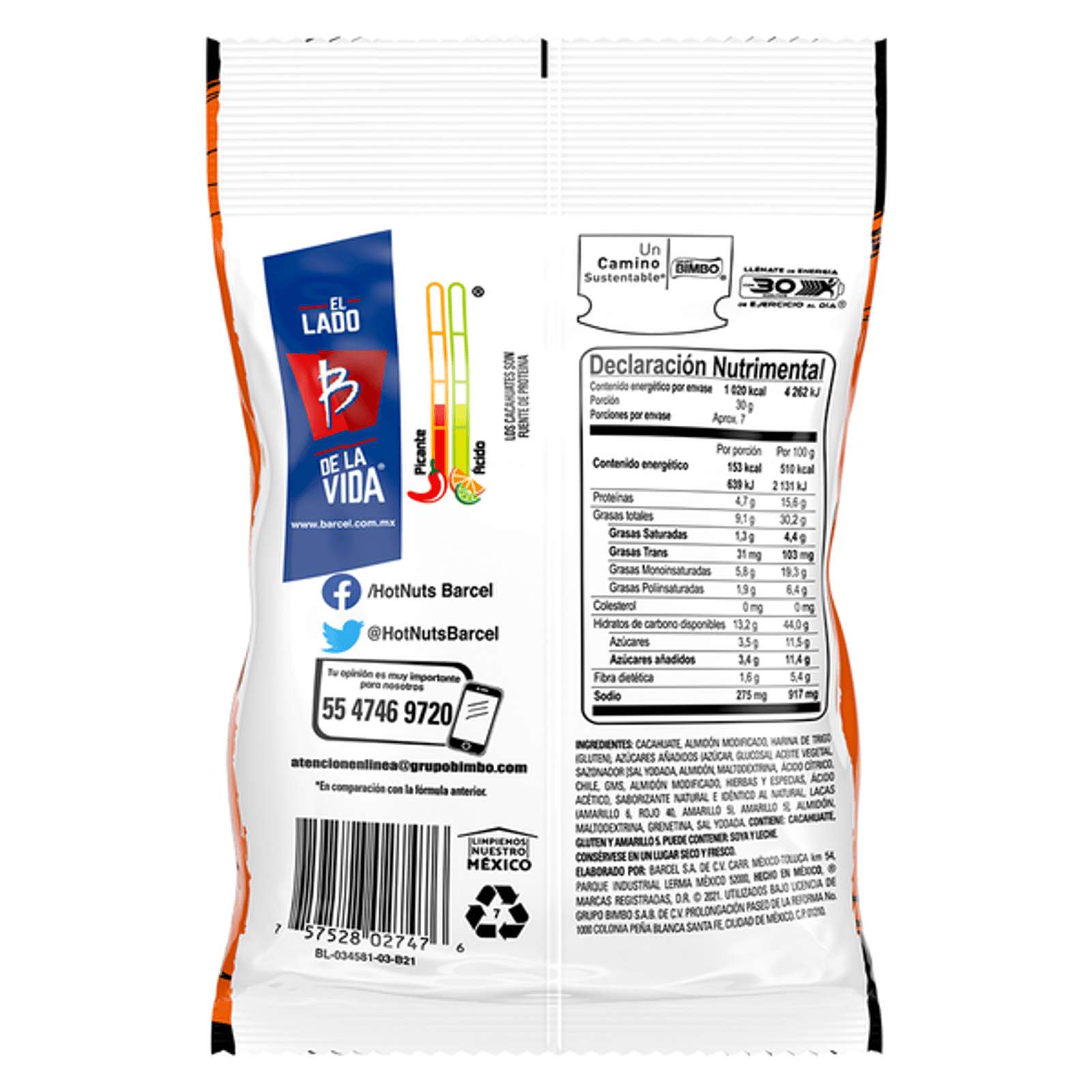 Hot Nuts Original Chili Covered Peanuts 7.1 oz