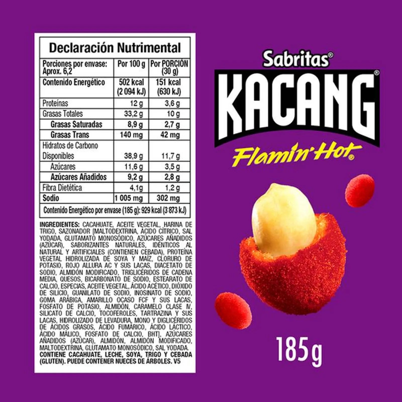 Sabritas Kacang Flamin Hot Fried Spicy Peanuts 7 oz