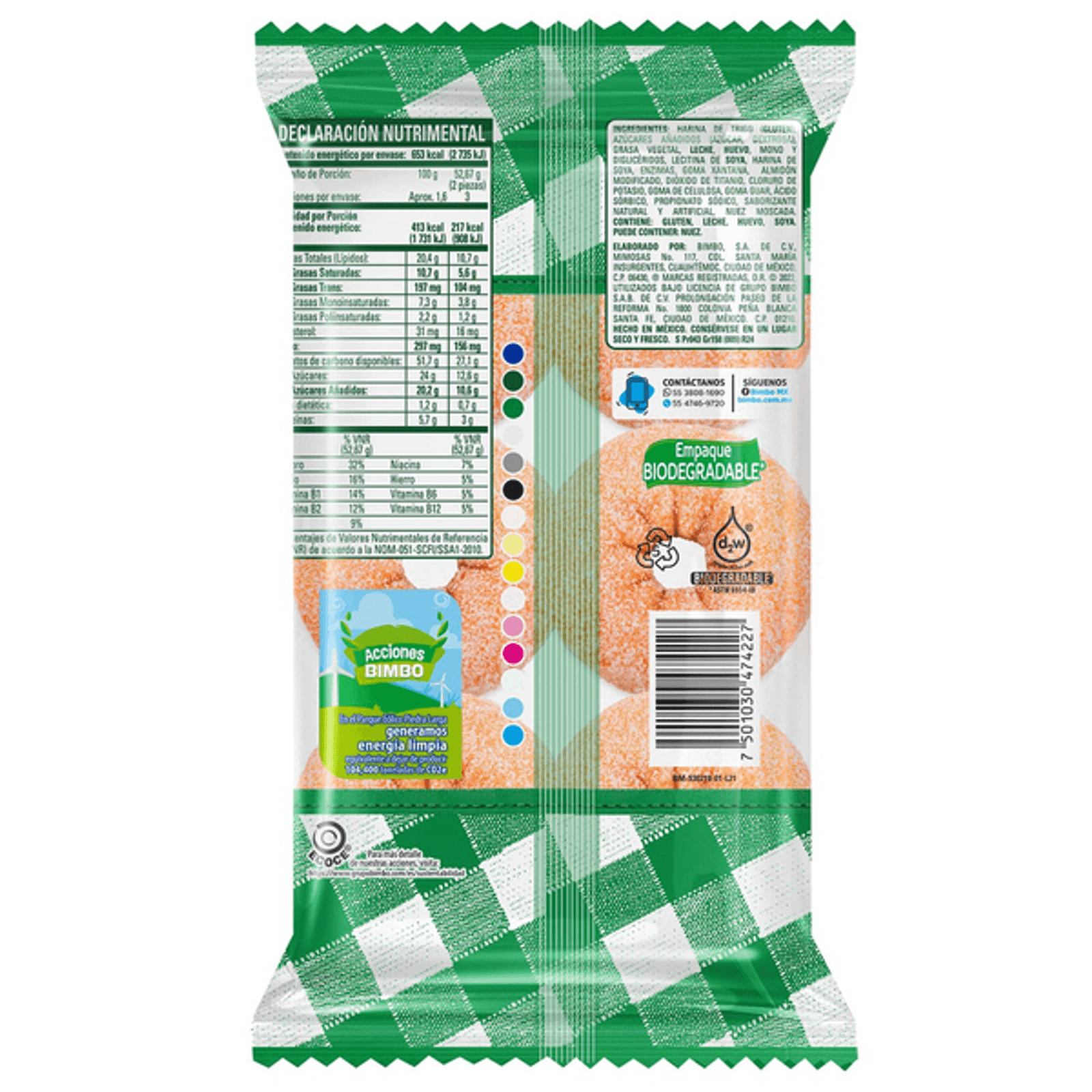 Bimbo Sugar Donuts 6 Pack 7 oz Secondary image